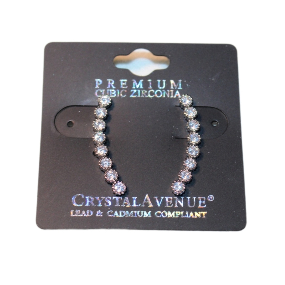 Women's Cubic Zirconia Climbing Earrings - Picture 8 of 16